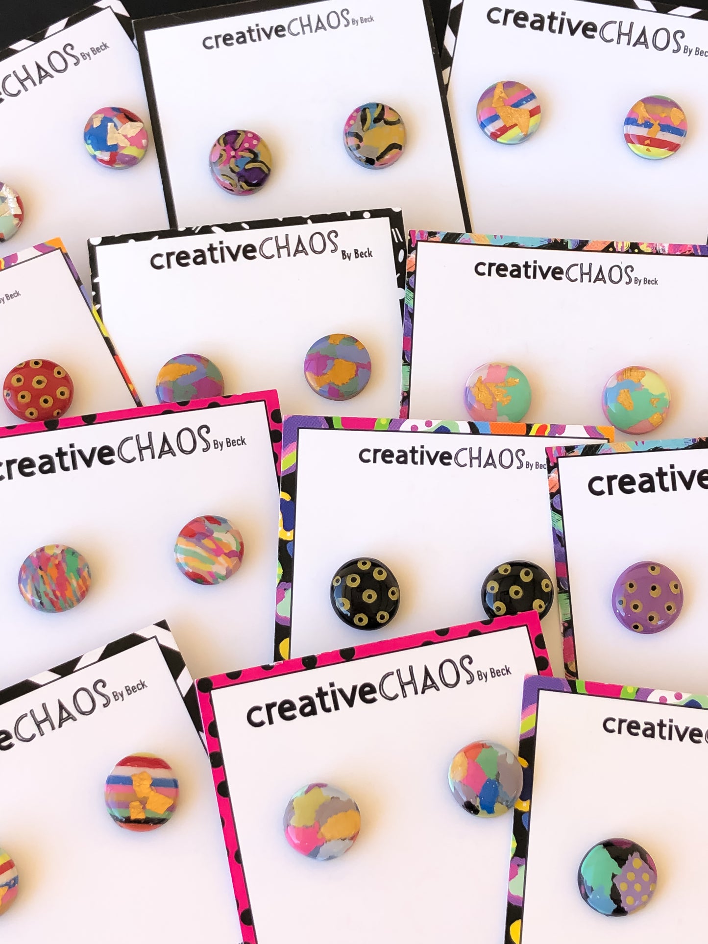 Gloss Clay Stud Earrings (4)