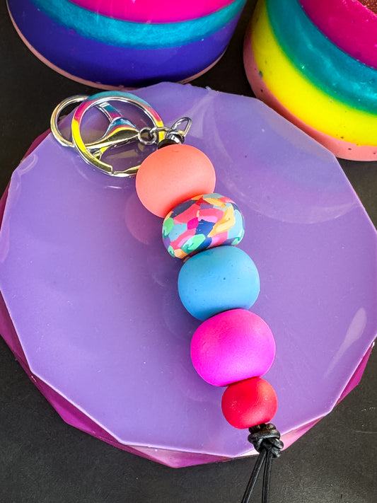 Chaos Polymer Clay Key/Bag Chain