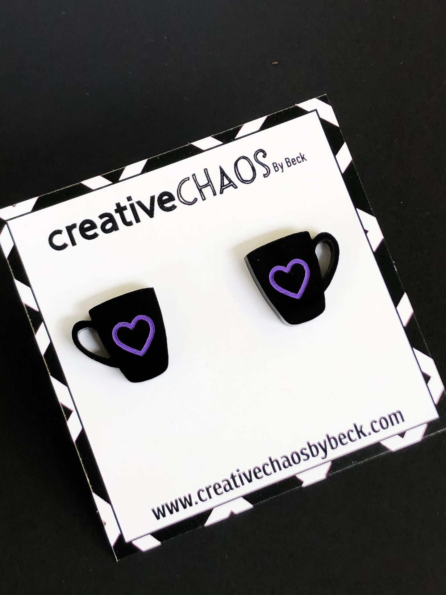 Black Coffee Mug Stud