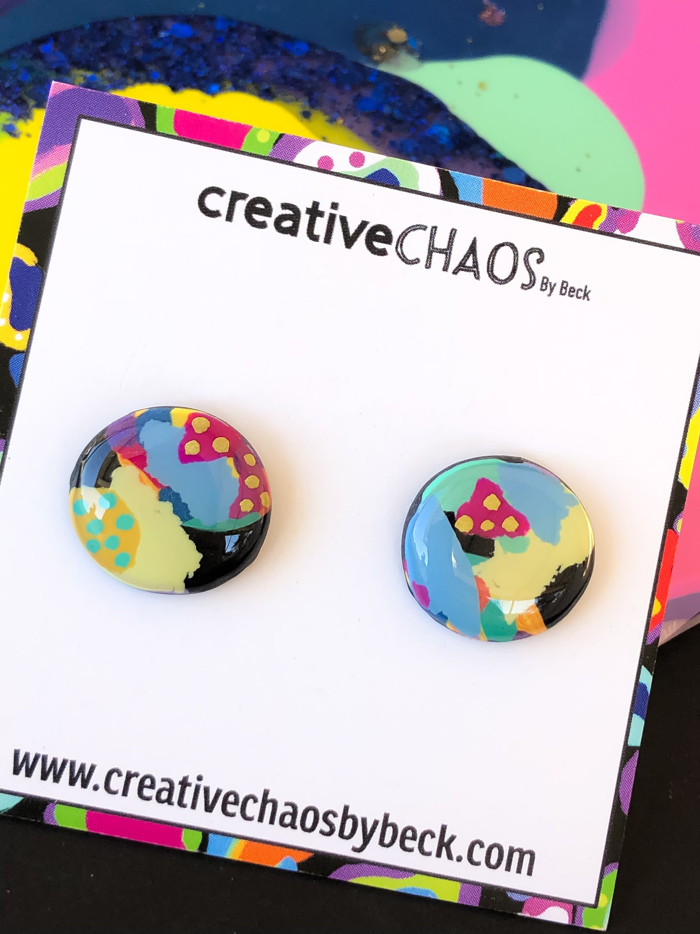 Gloss Clay Stud Earrings (9)