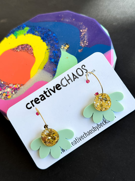 Acrylic 1/2 Mint Flower Hoop