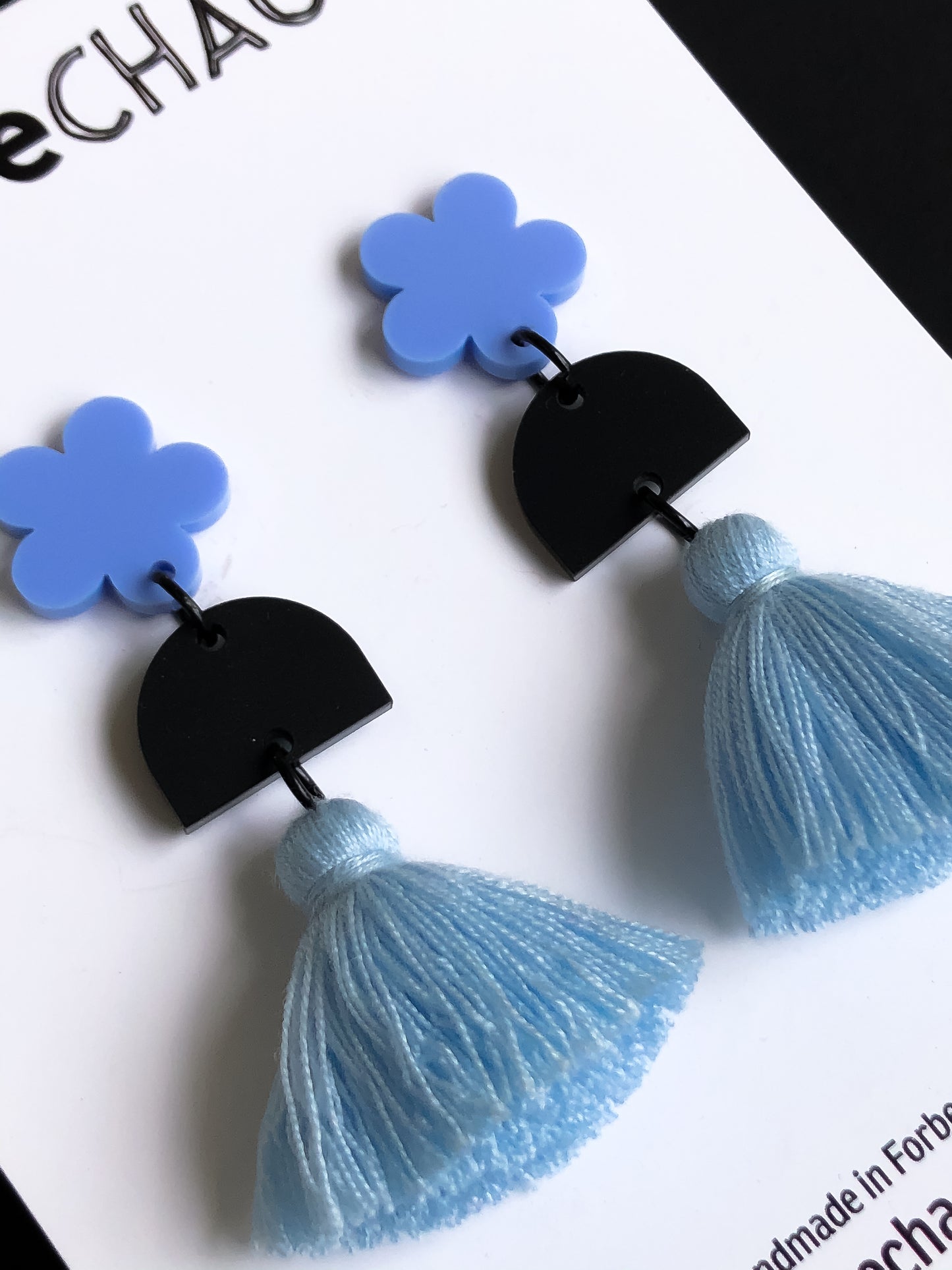 Tassel + Acrylic Statement Dangle