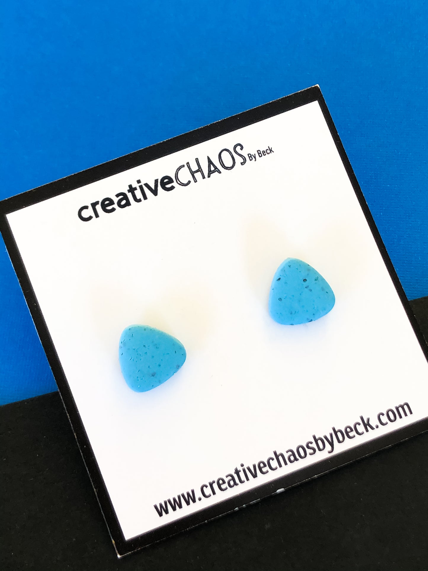 Chaos Rounded Triangle Stud Earrings