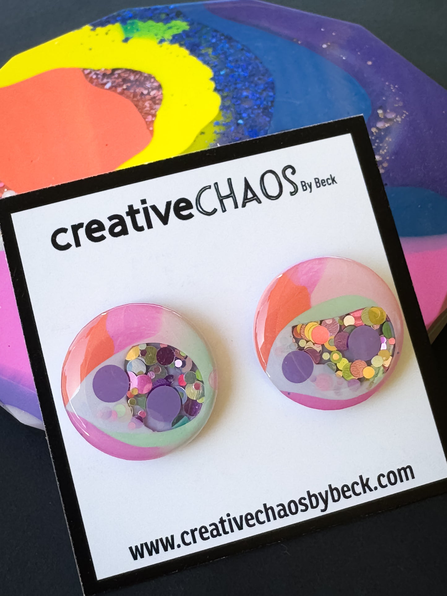 Resin Glitter Earrings (10)