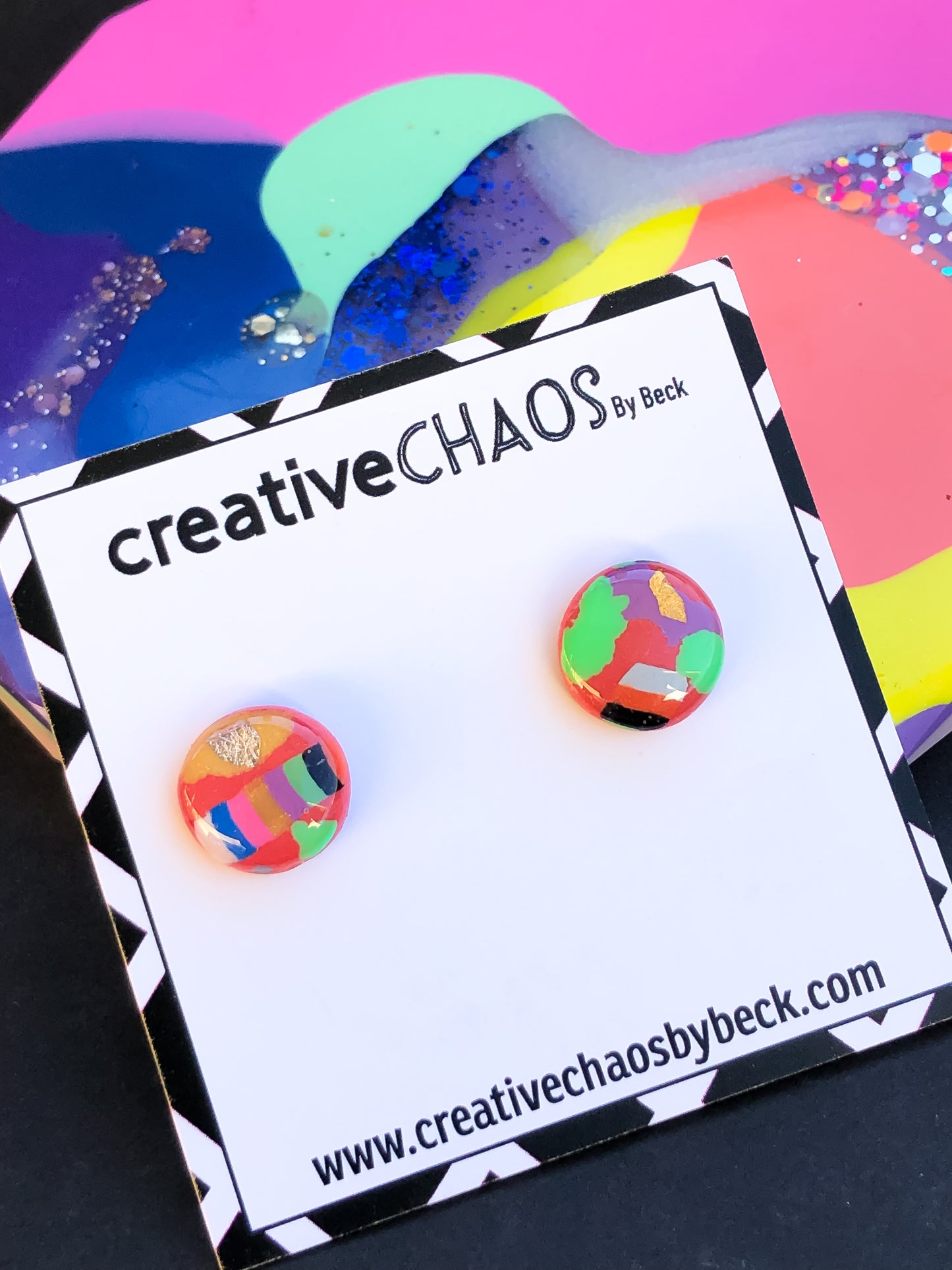 Gloss Clay Stud Earrings (20)
