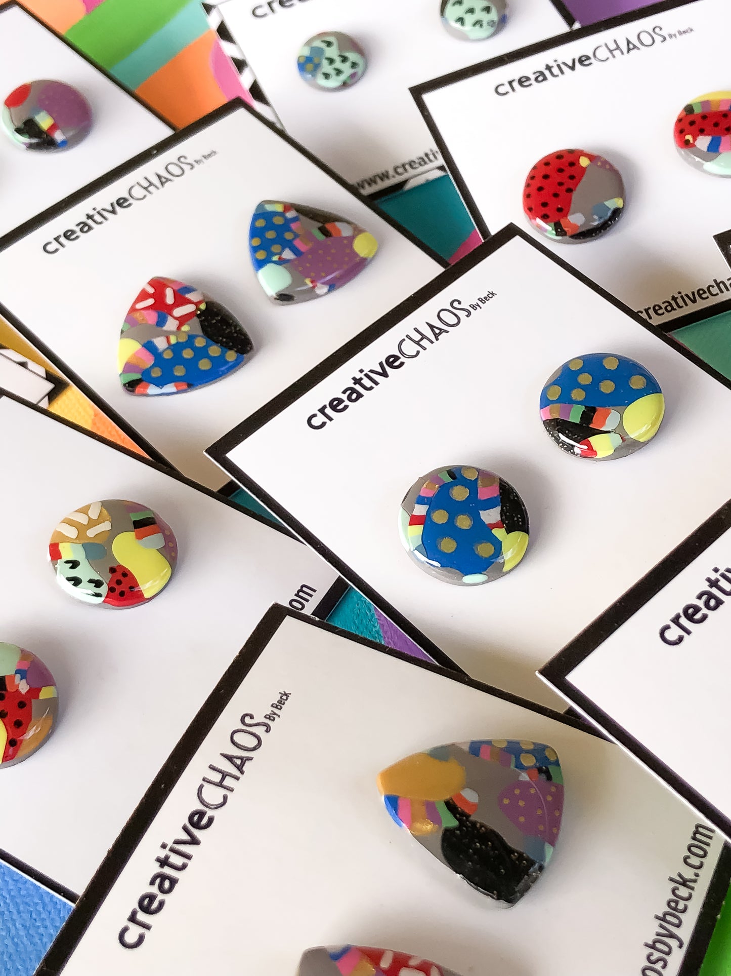 Gloss Clay Stud Earrings (37)