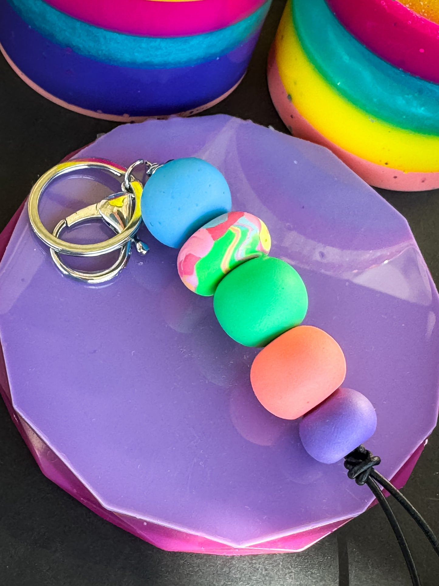 Chaos Polymer Clay Key/Bag Chain