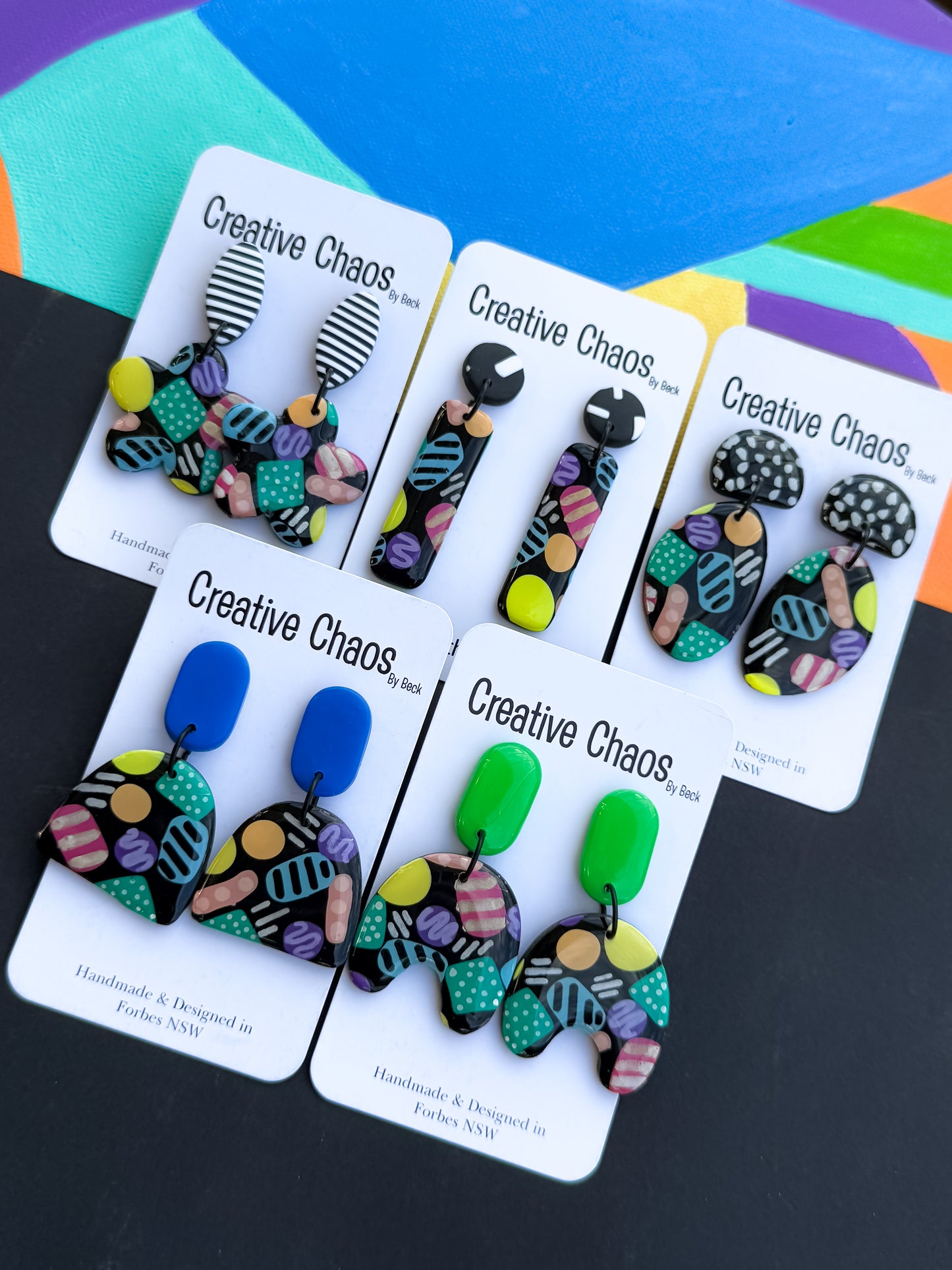 Polymer Clay Dangle Earrings (16)