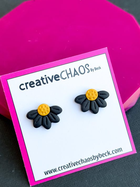 Polymer Clay Flower Stud Earrings