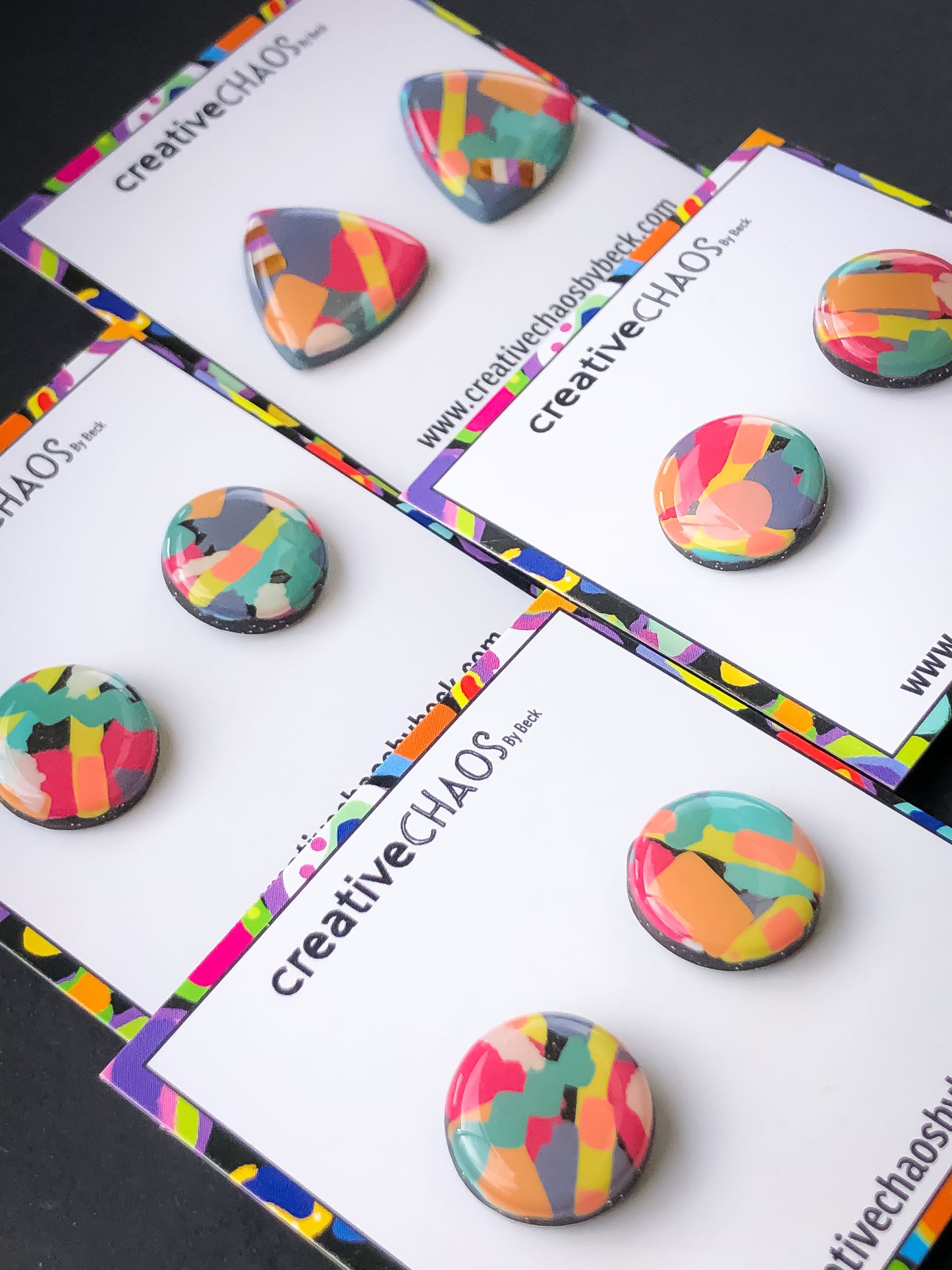 Gloss Clay Stud Earrings (26)