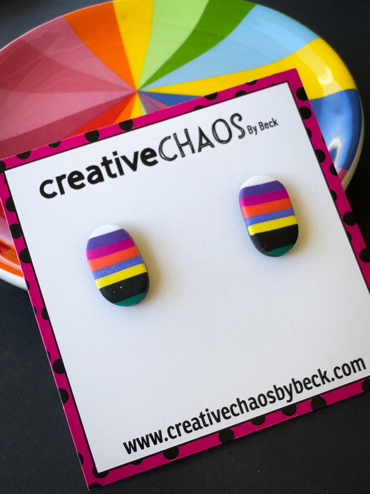 Gloss Clay Stud Earrings (77)