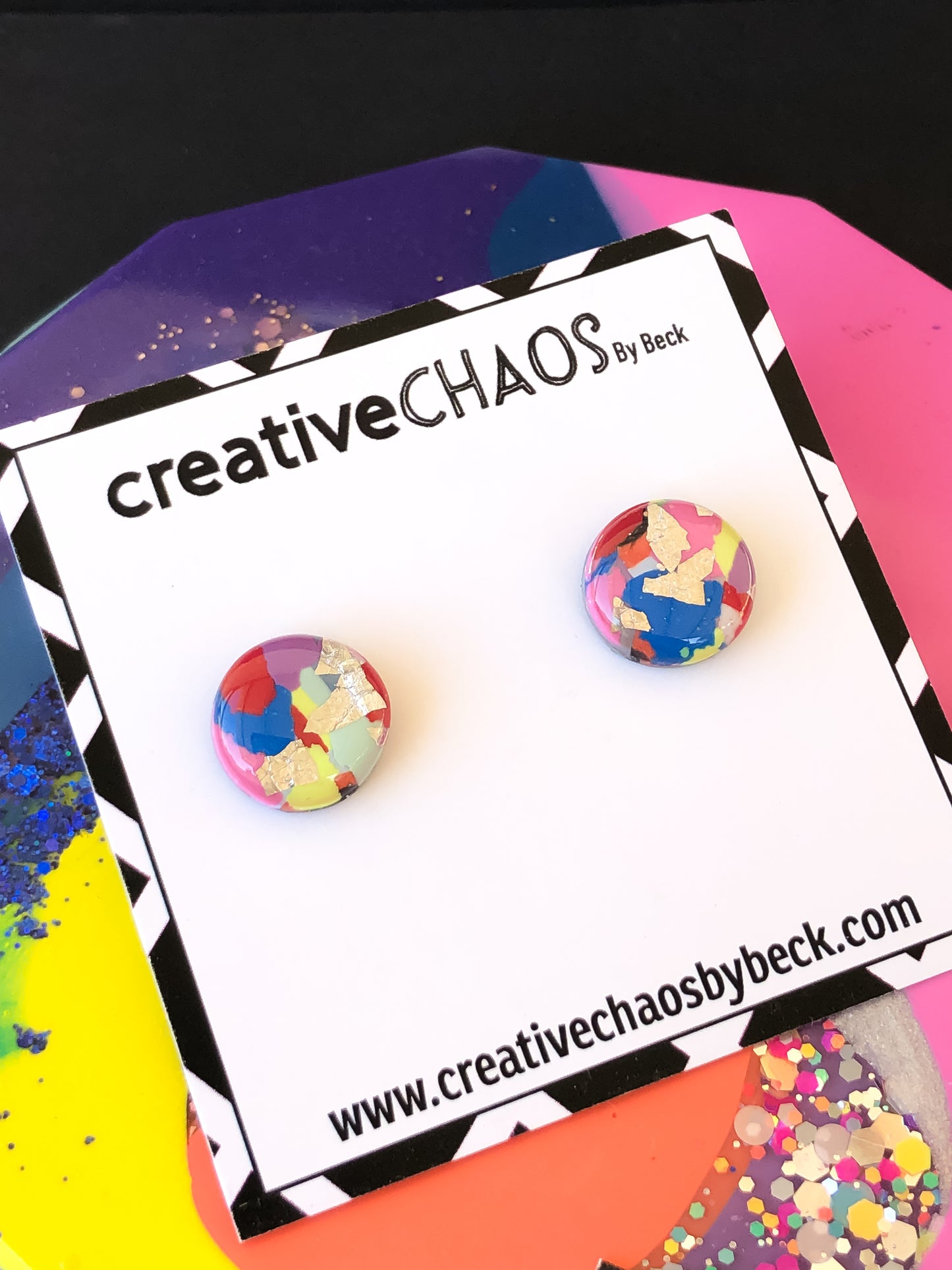 Gloss Clay Stud Earrings (10)