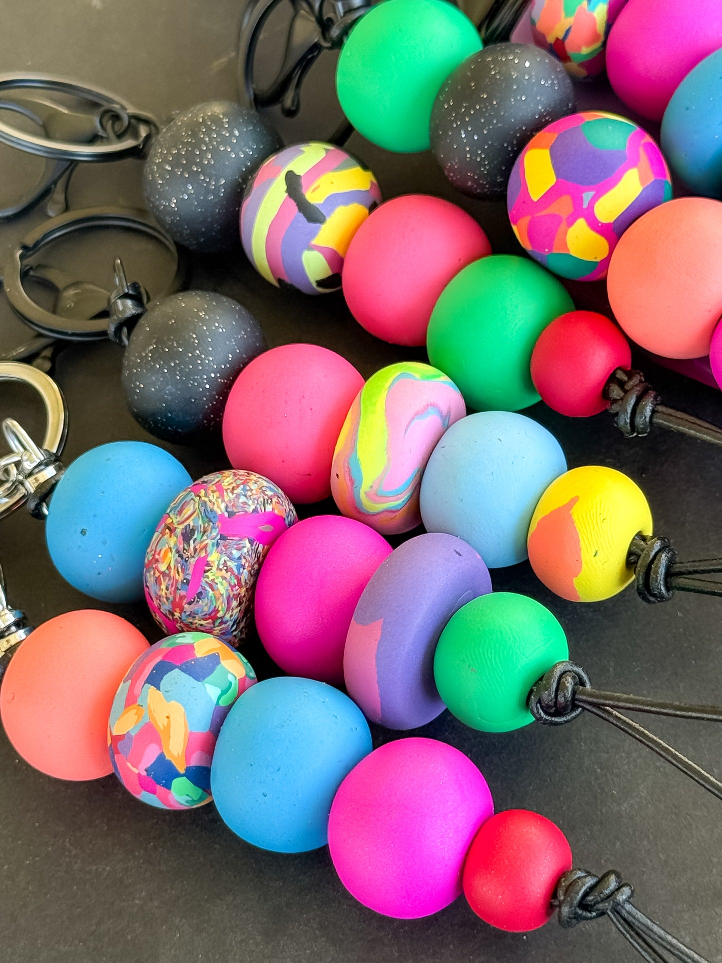 Chaos Polymer Clay Key/Bag Chain