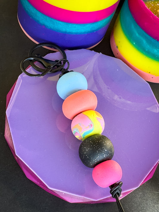 Chaos Polymer Clay Key/Bag Chain