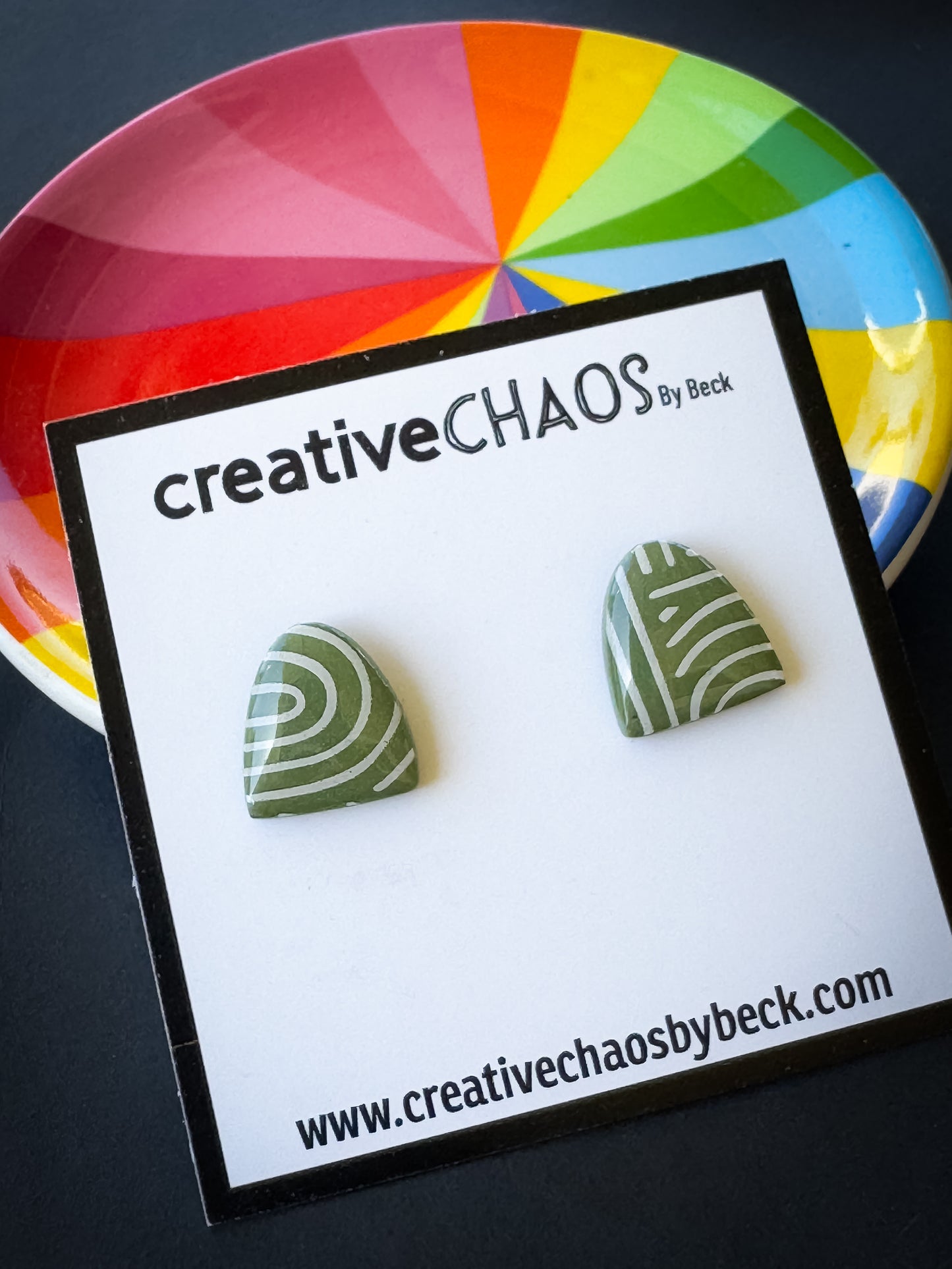 Gloss Clay Stud Earrings (75)