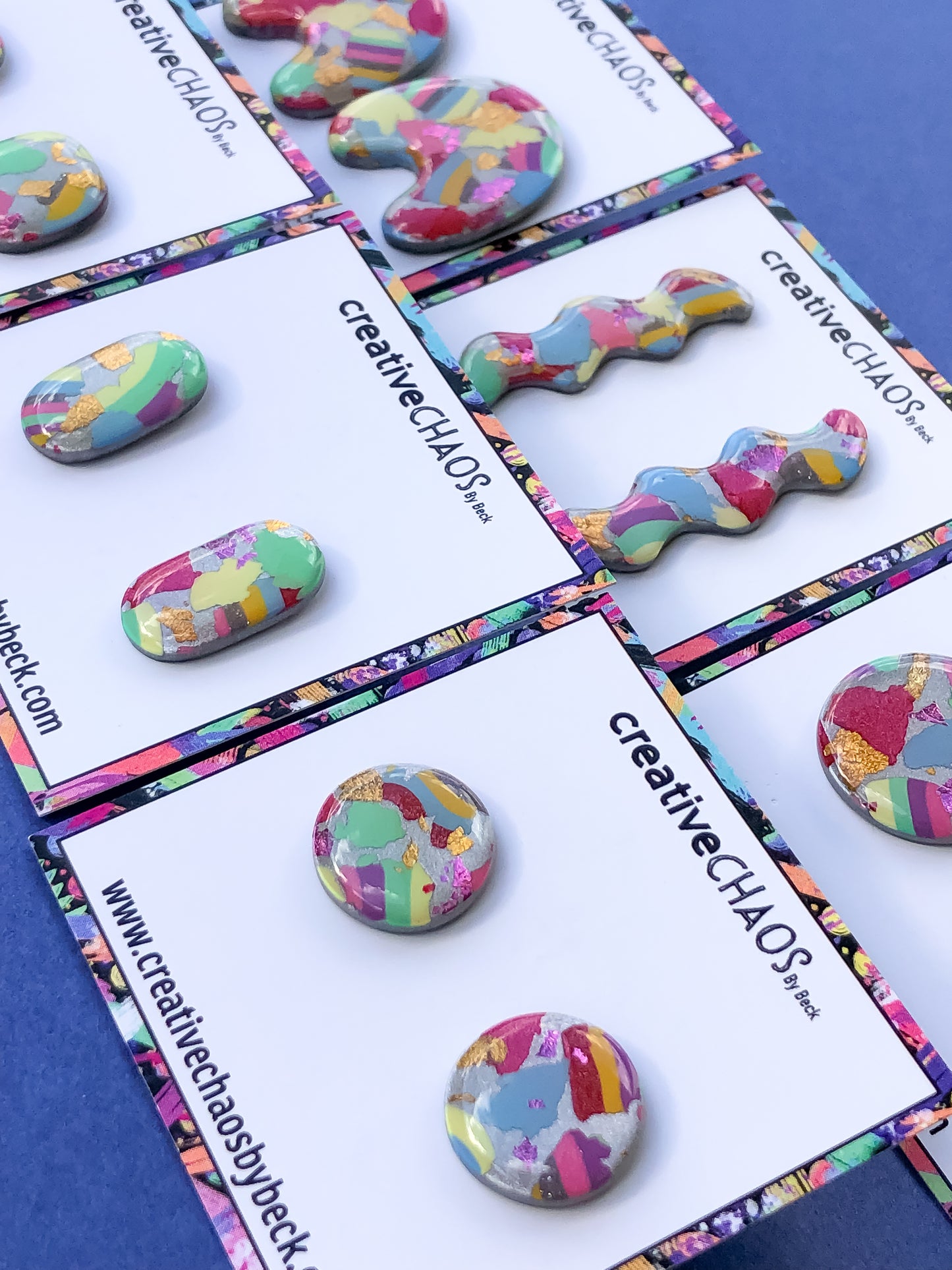 Gloss Clay Stud Earrings (41)