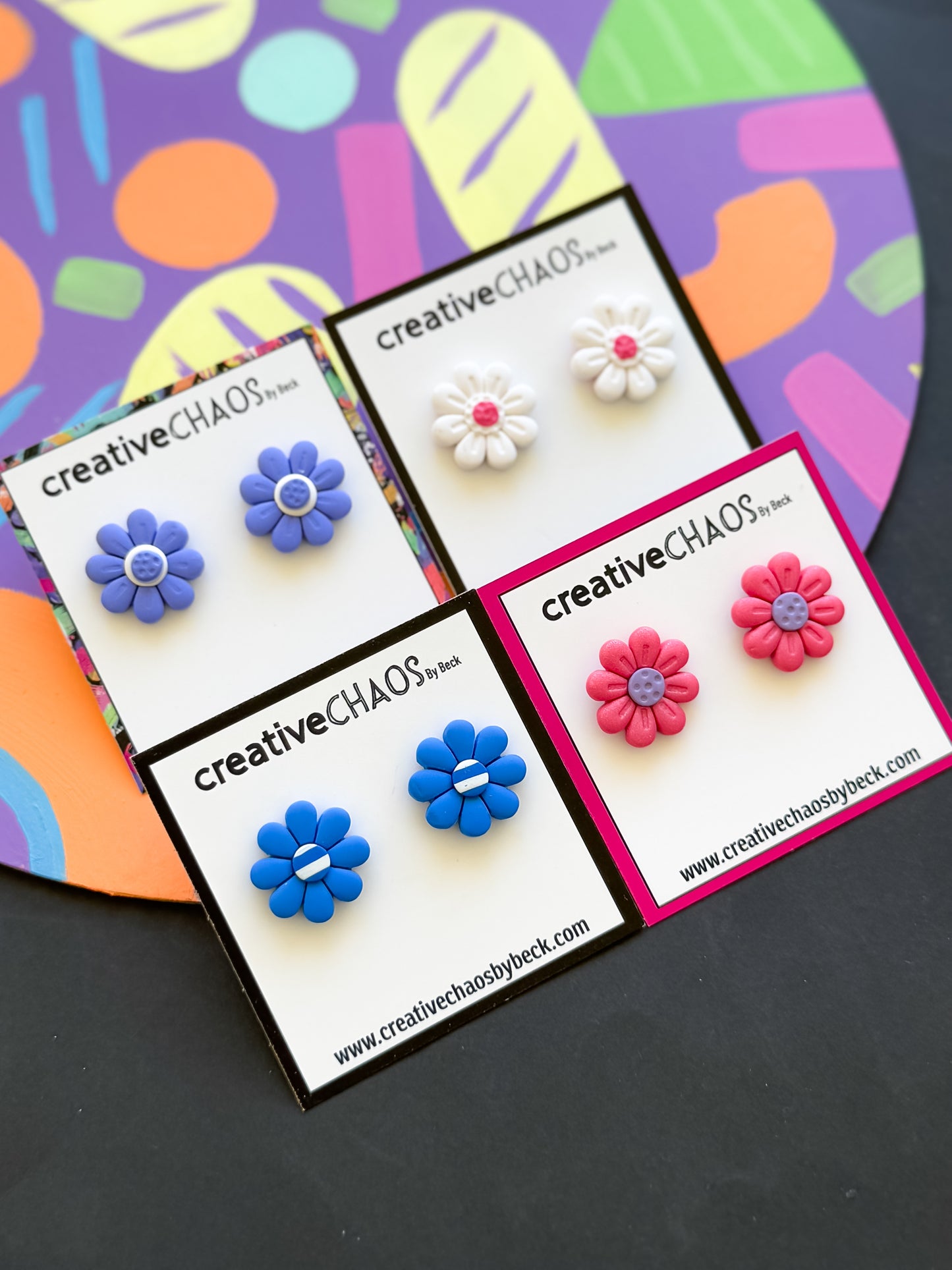 Clay Flower Stud Earrings (97)