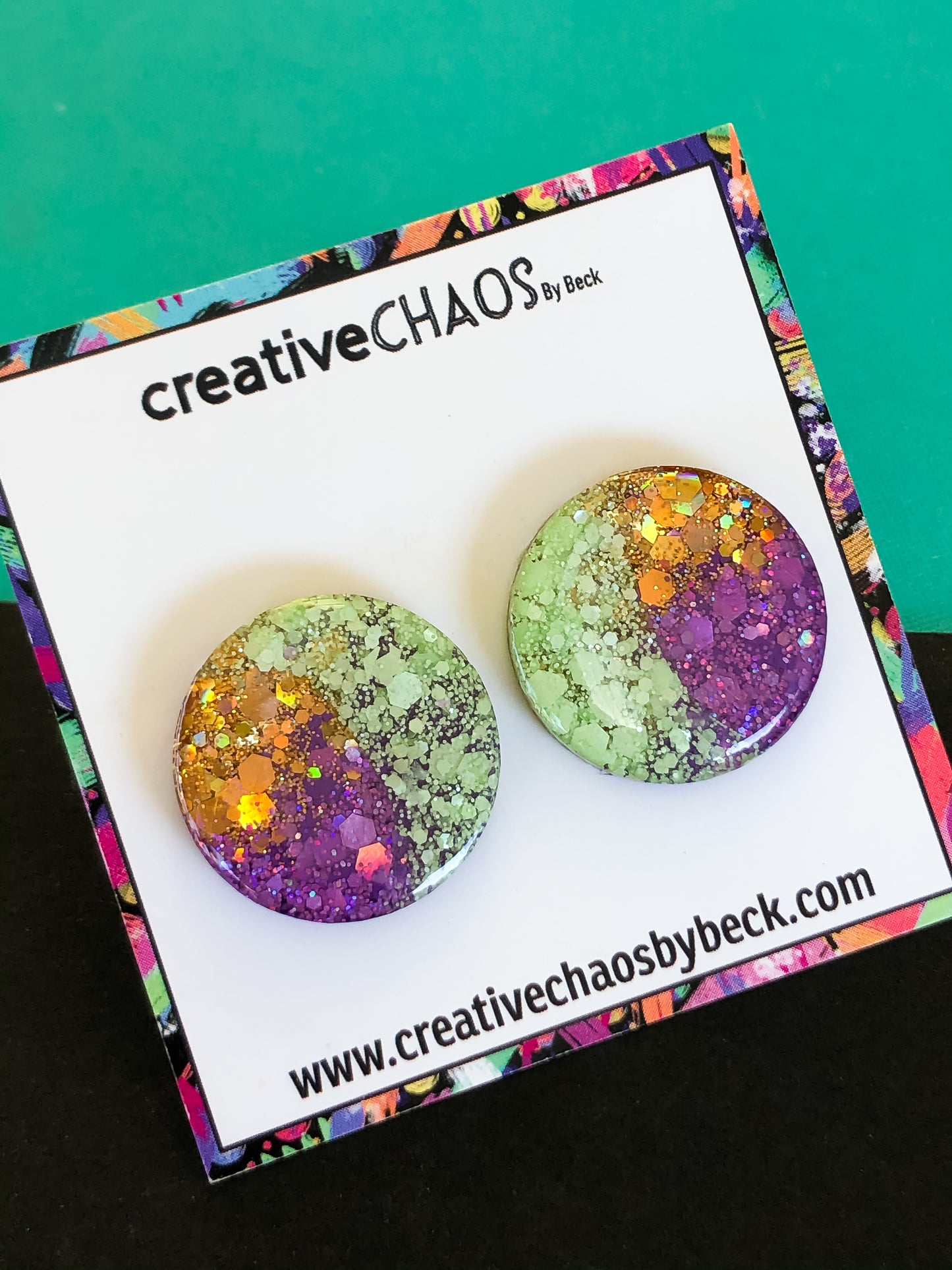 Purple/Green/Gold Mega Stud (27)