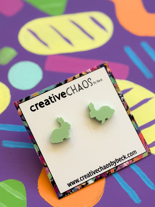 Acrylic Easter Bunny Studs (11)