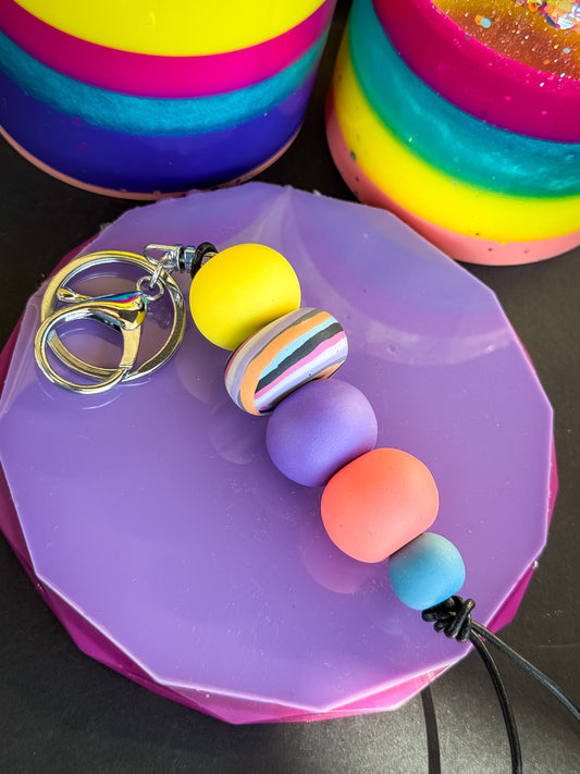 Chaos Polymer Clay Key/Bag Chain