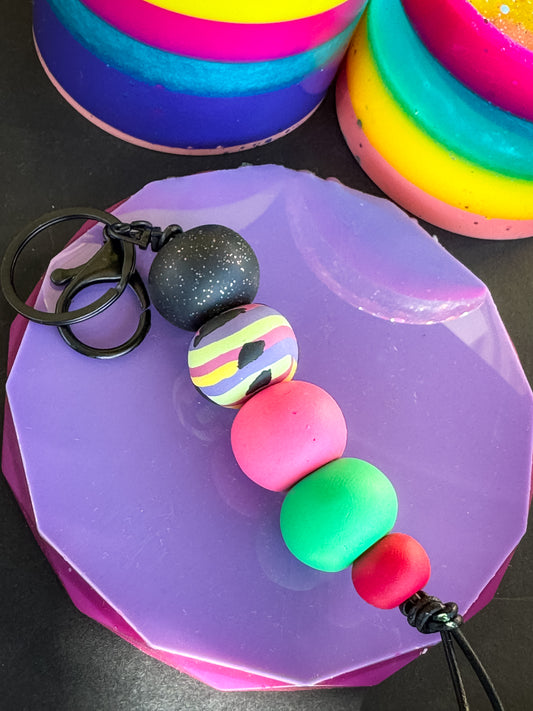 Chaos Polymer Clay Key/Bag Chain