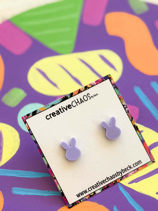 Acrylic Easter Bunny Studs (12)