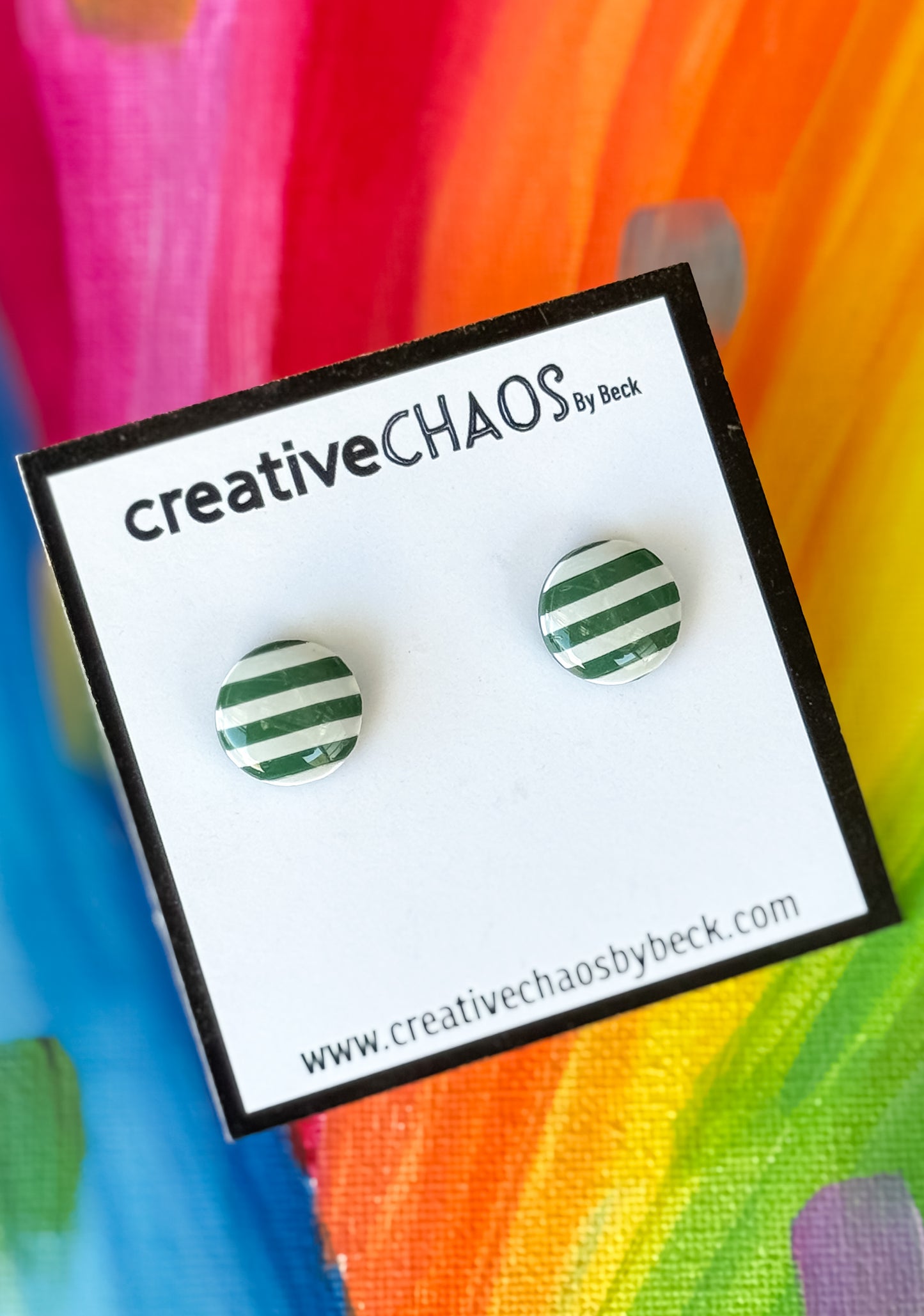Gloss Clay Midi Stud Earrings