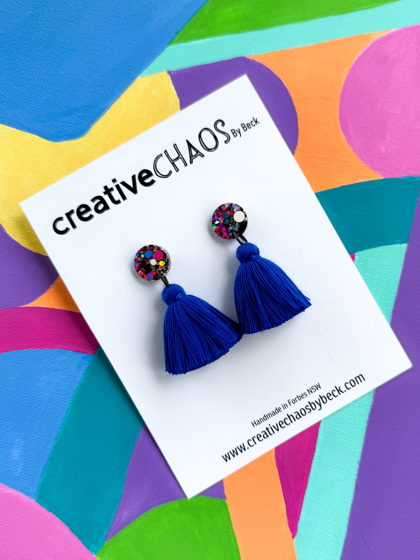 Glitter and Tassel Dangle Earrings (11)