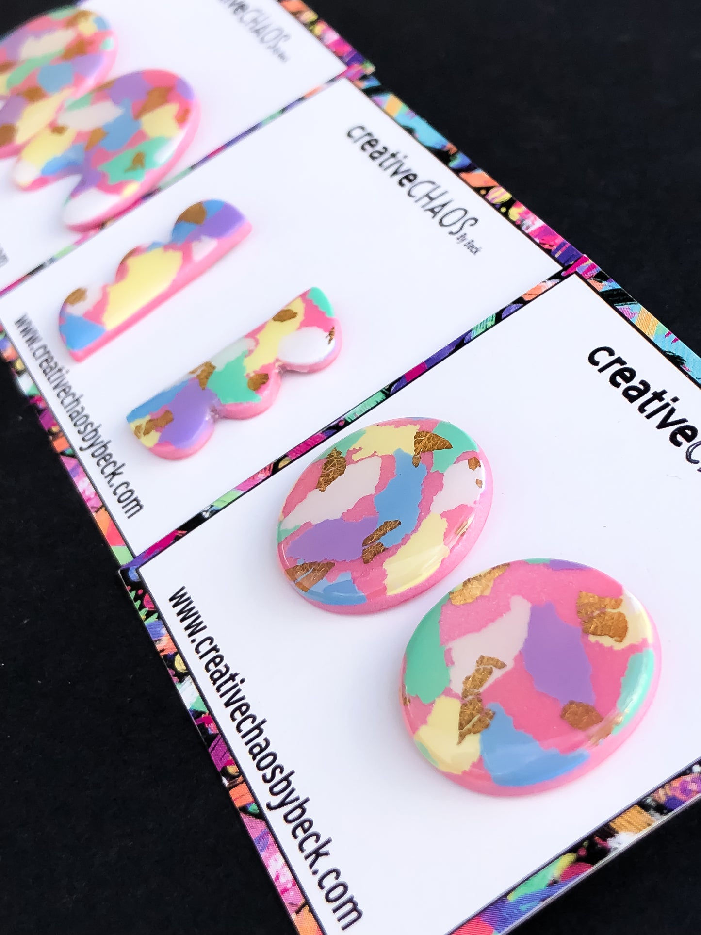 Gloss Clay Stud Earrings (16)