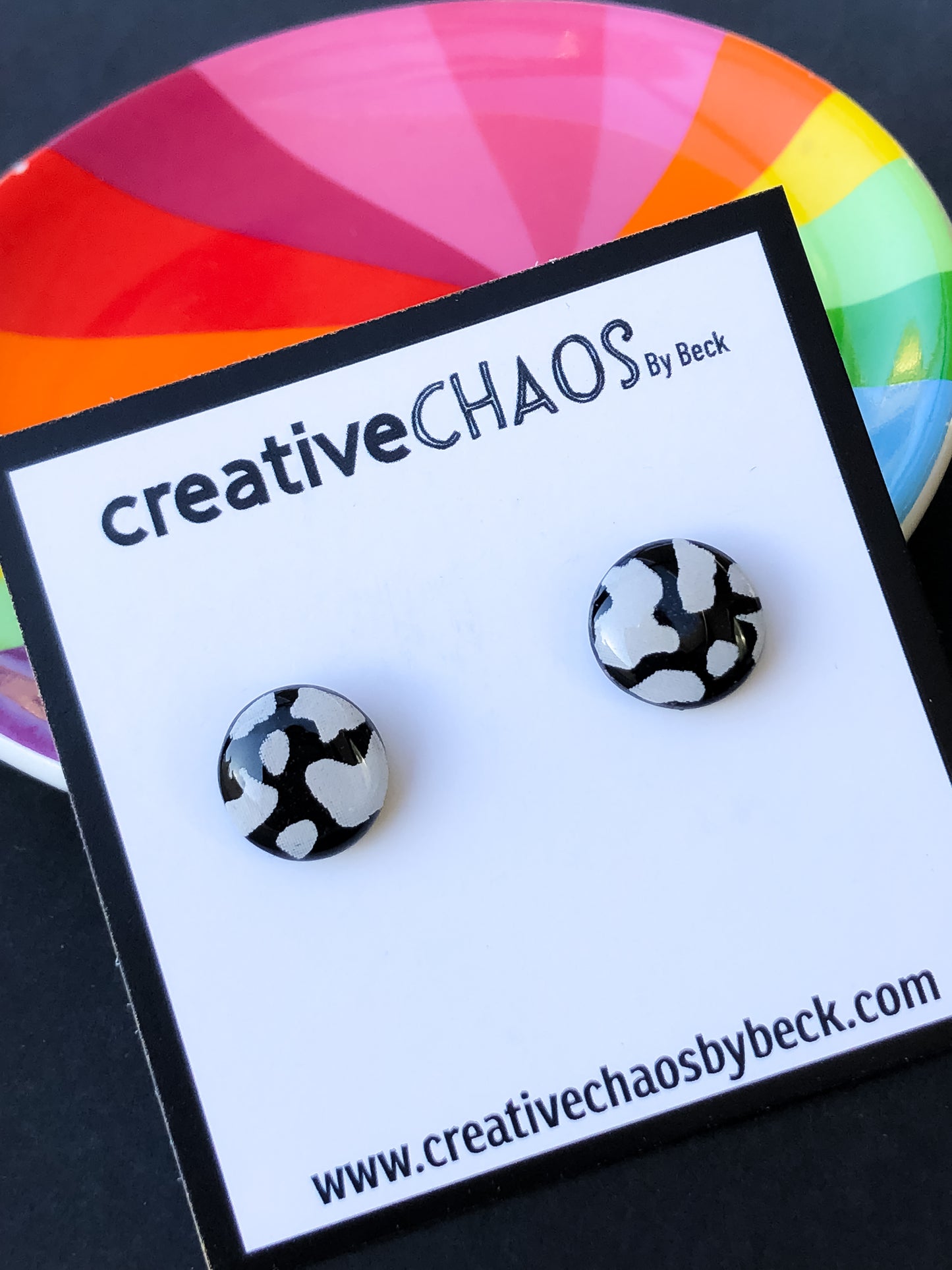 Gloss Clay Midi Stud Earrings (73)