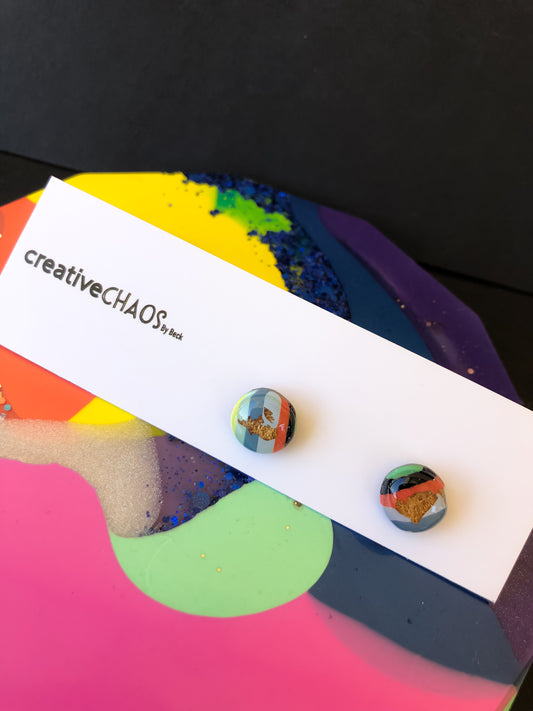 Gloss Clay Stud Earrings (1)