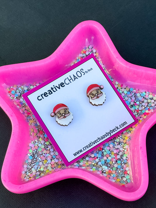 Hand-Painted Santa Stud Earrings (44)
