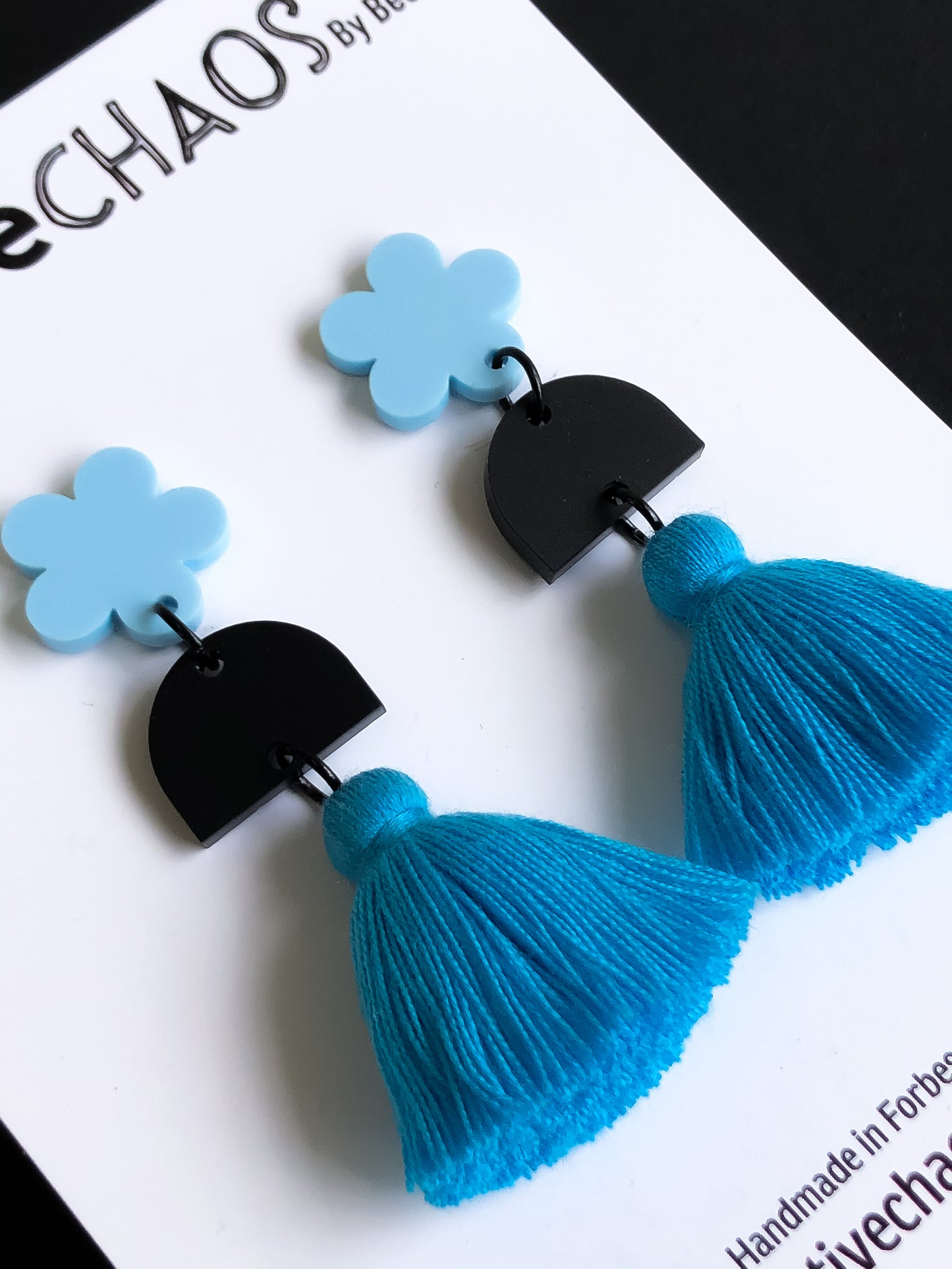 Tassel + Acrylic Statement Dangle