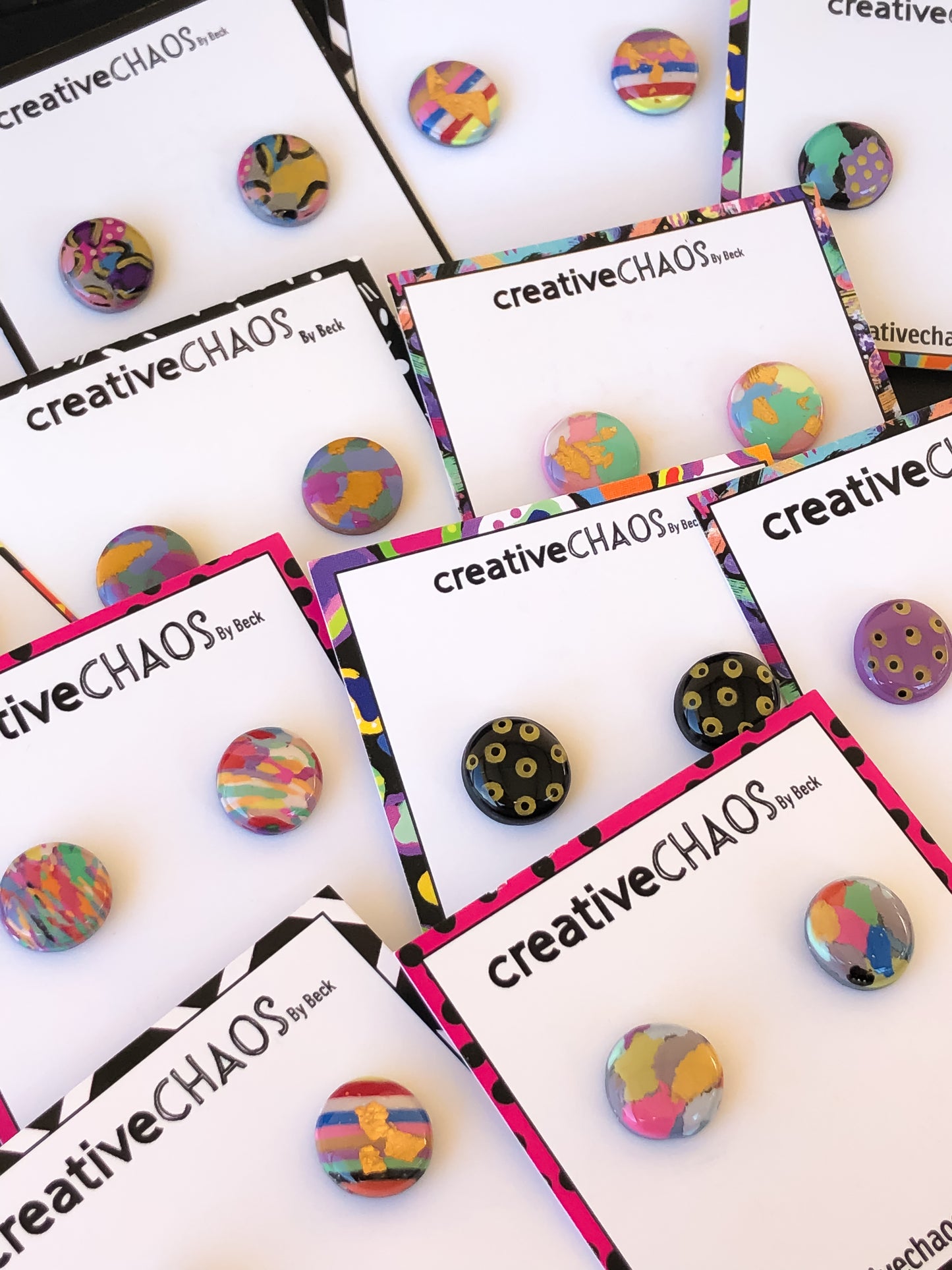 Gloss Clay Stud Earrings (13)