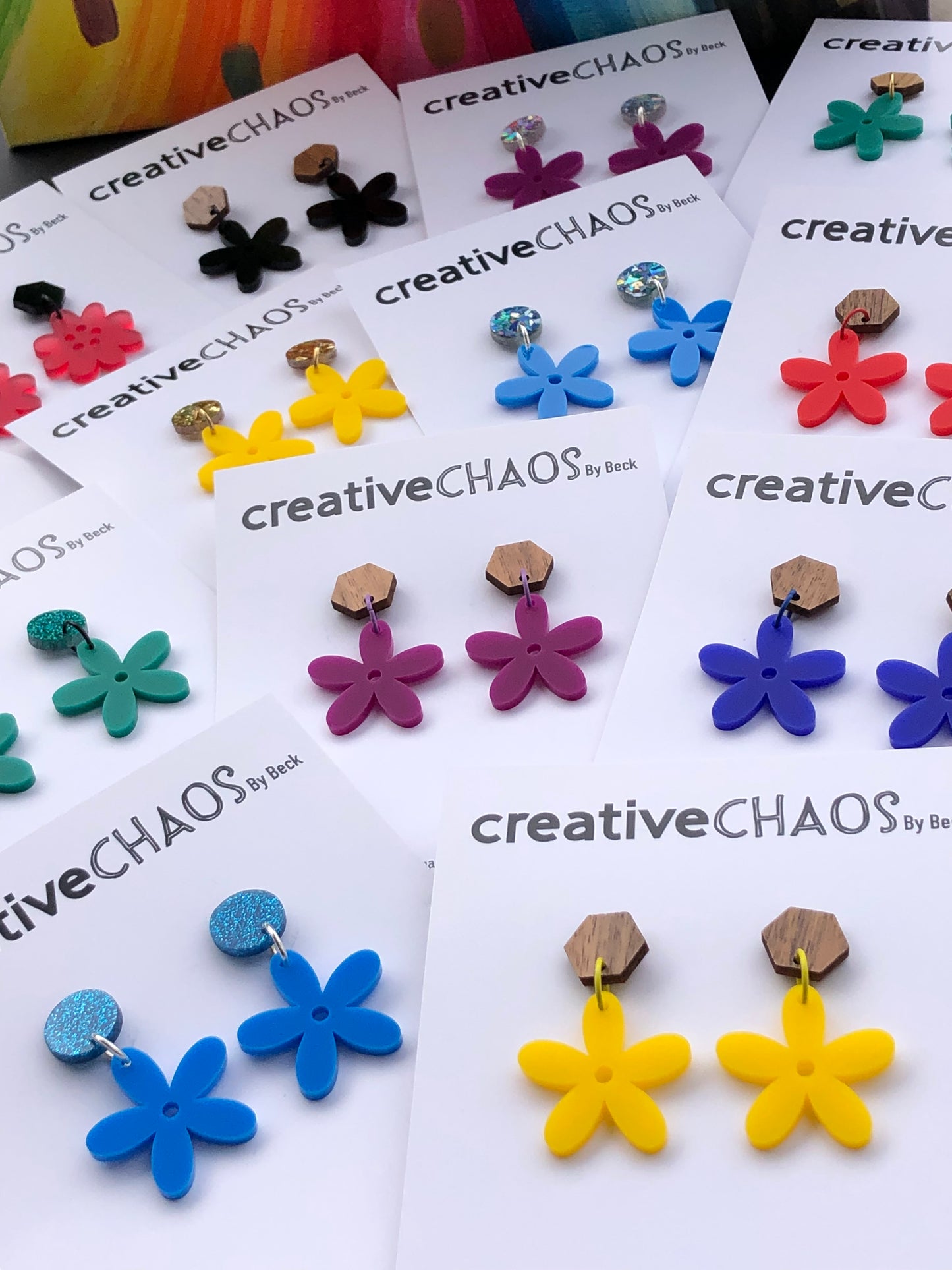 Chaos Acrylic Flower Dangle (1)
