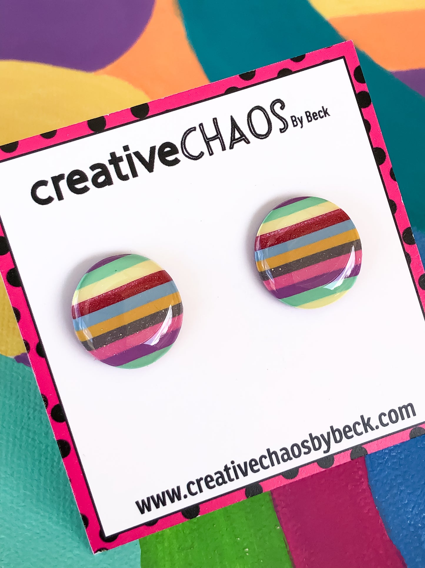Gloss Clay Stud Earrings (40)