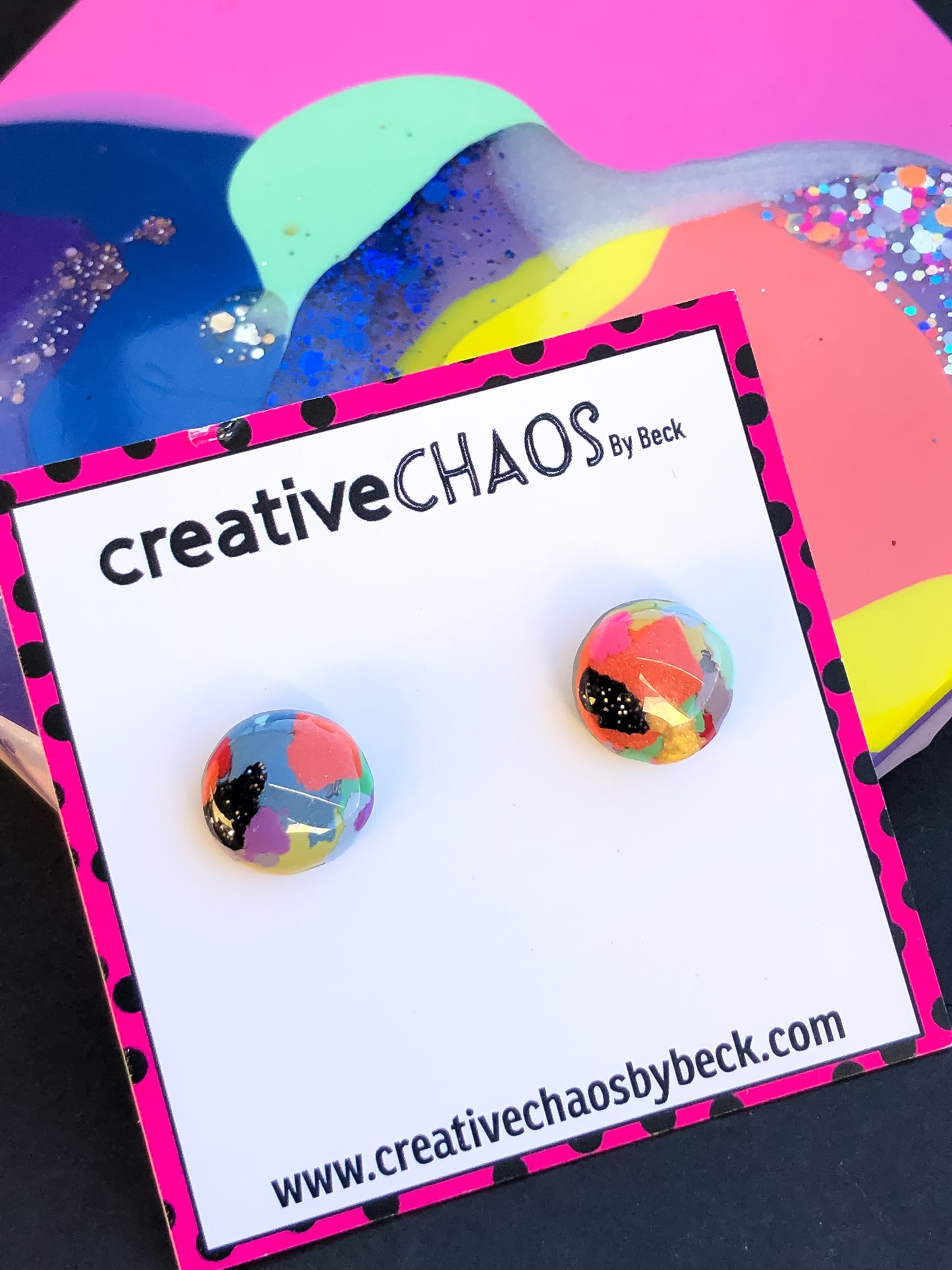 Gloss Clay Stud Earrings (19)