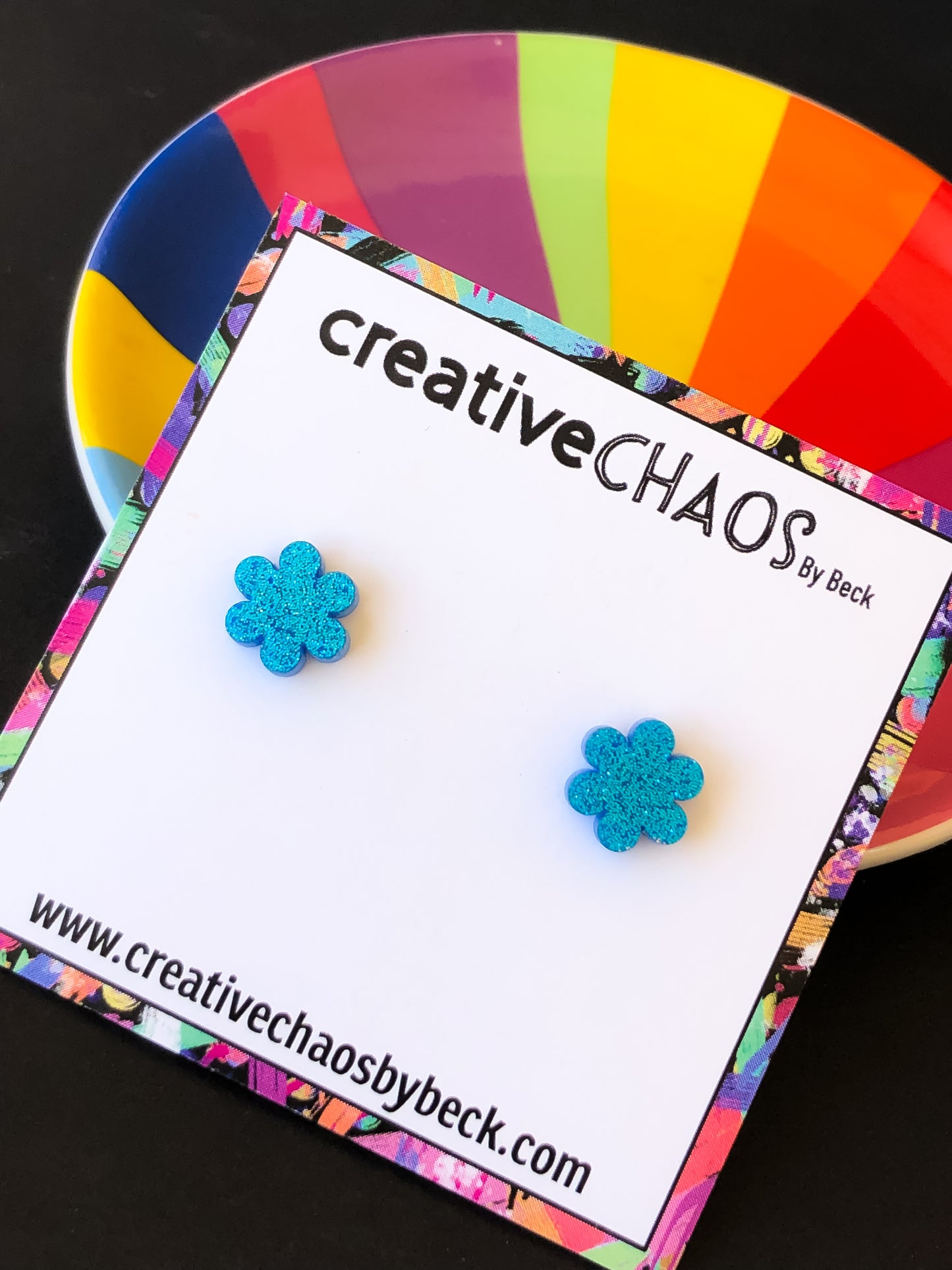 Mini Flower Acrylic Stud (3)