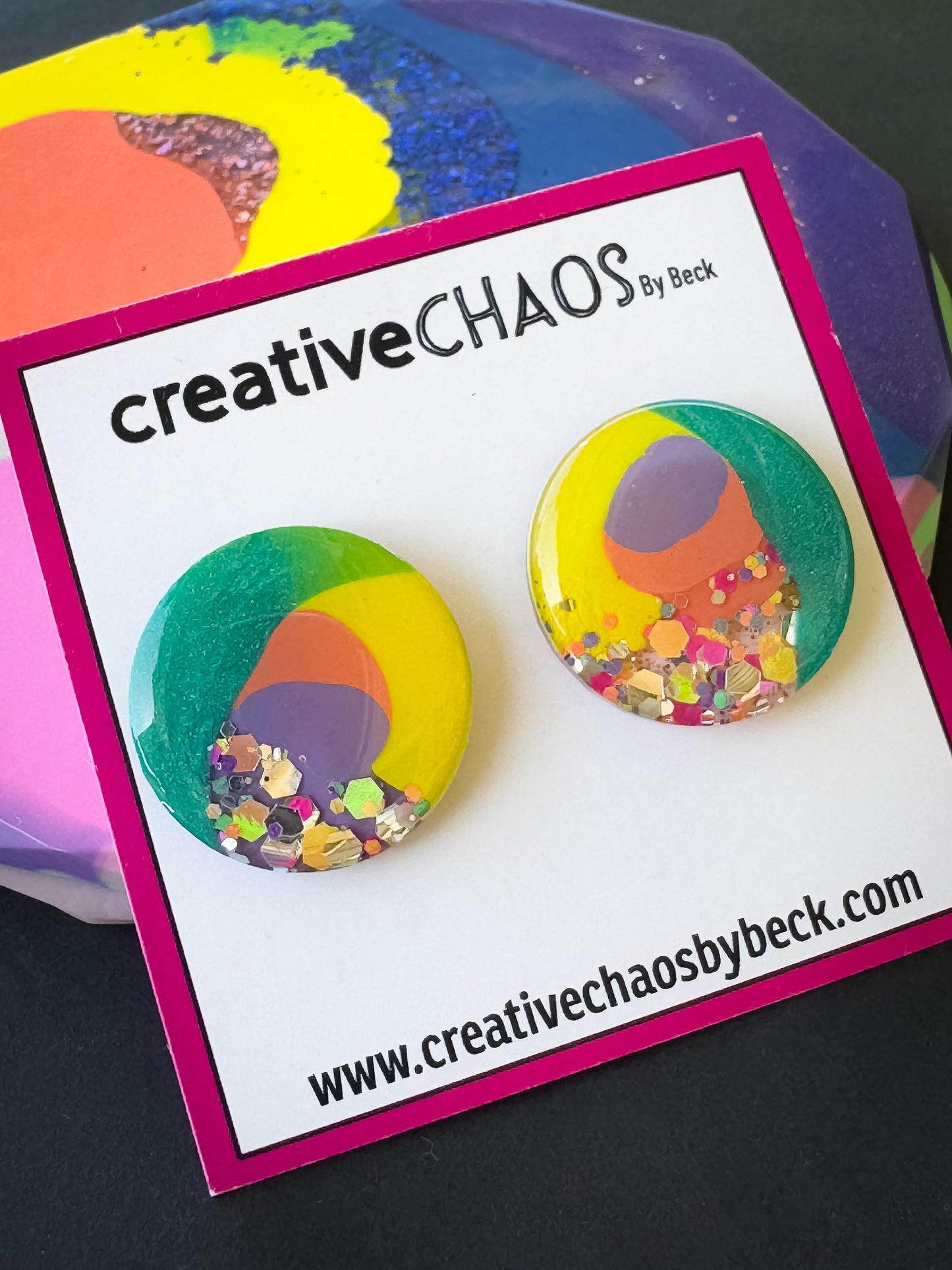 Resin Glitter Earrings (13)