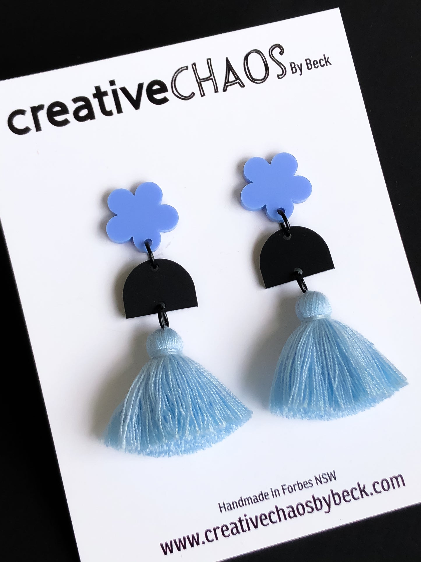 Tassel + Acrylic Statement Dangle