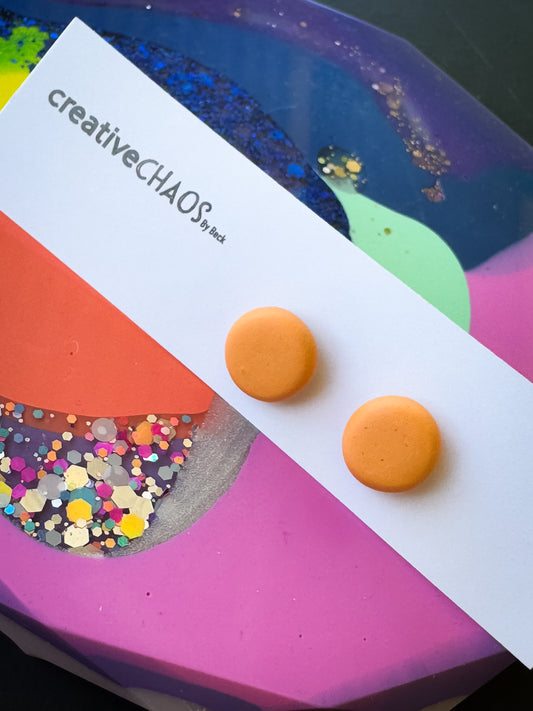 Midi Rounded Clay Stud Earrings (95)