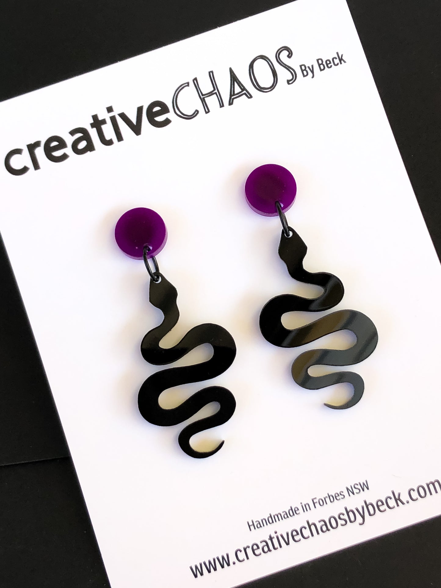 Chaos Acrylic Snake Dangle