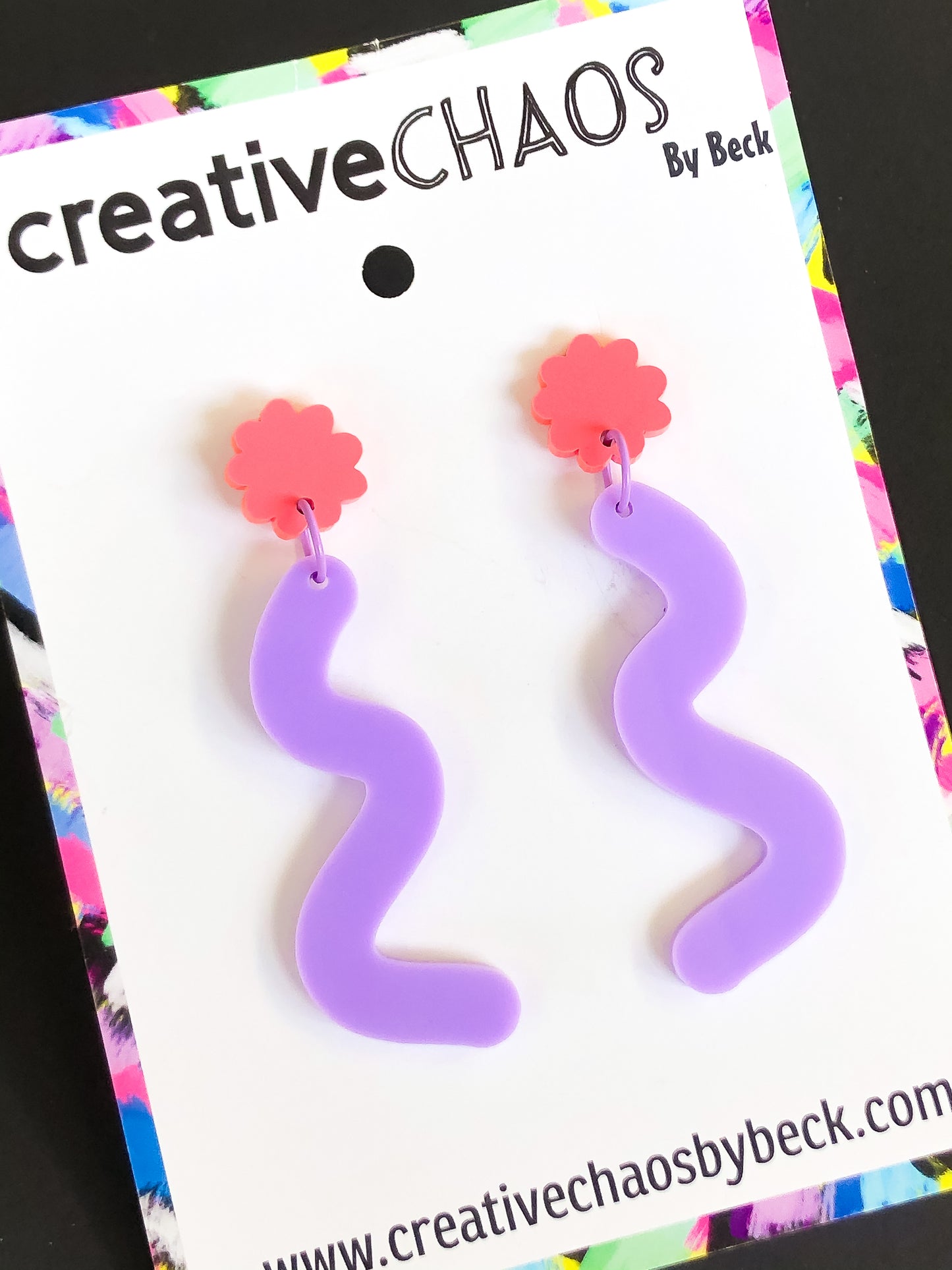 Chaos Acrylic Squiggle Dangle