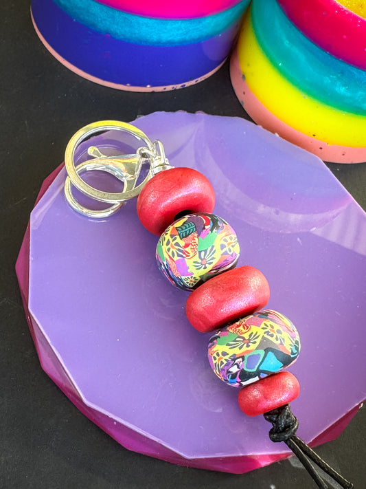 Chaos Polymer Clay Key/Bag Chain
