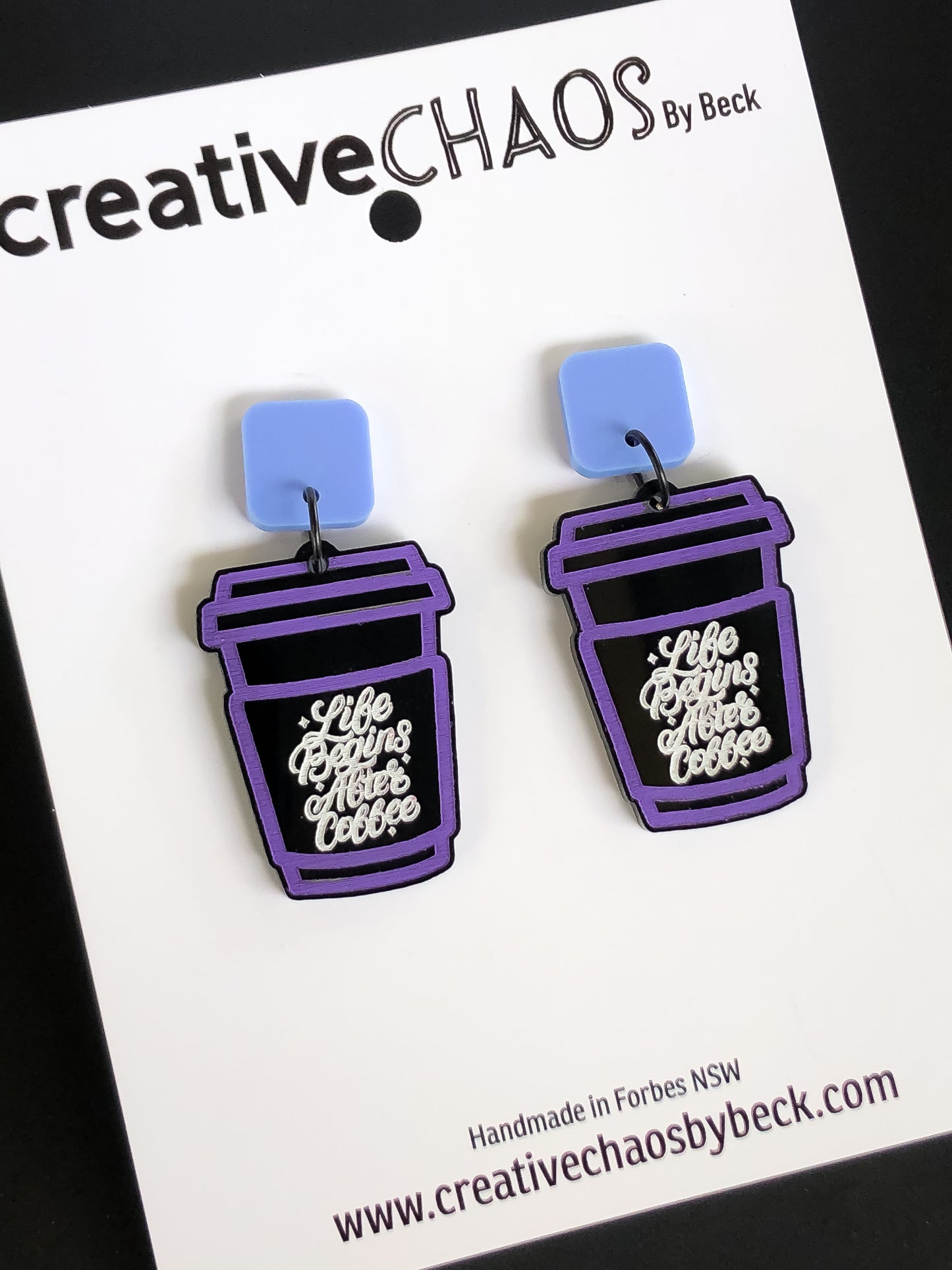 Chaos Acrylic Coffee Cup Dangle