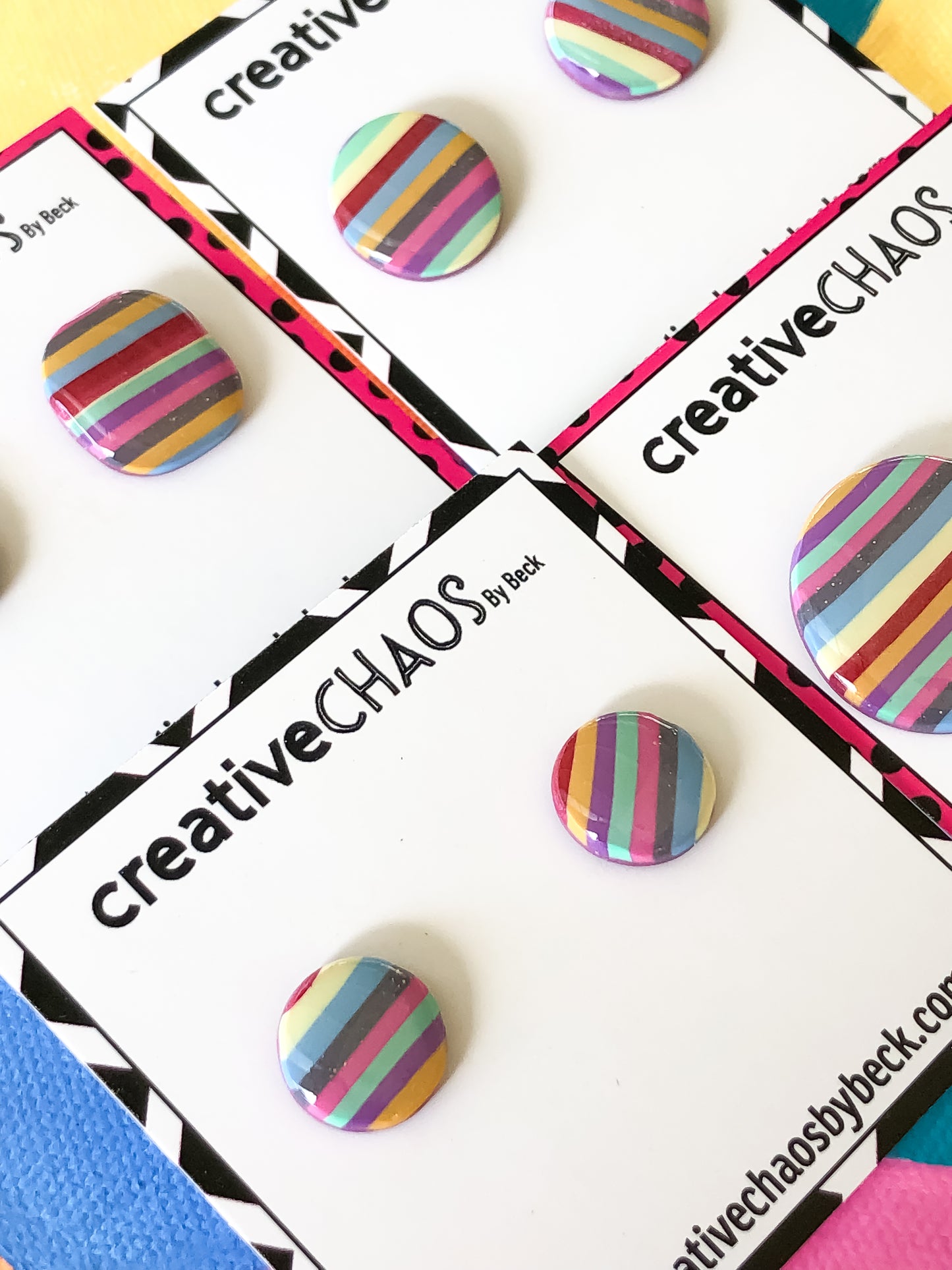 Gloss Clay Stud Earrings (40)