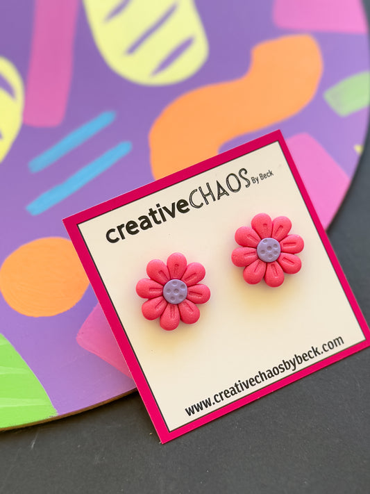 Clay Flower Stud Earrings (96)