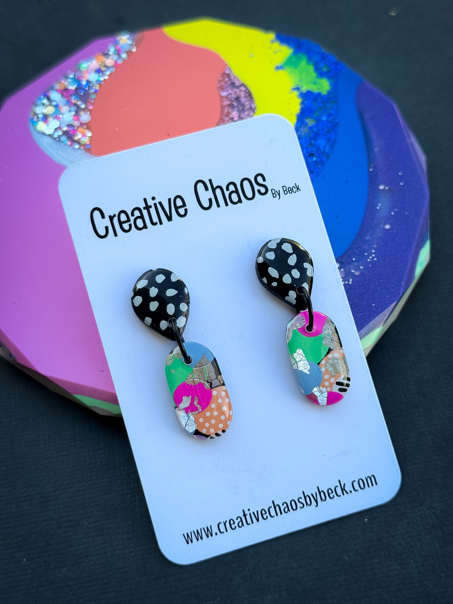 Perfectly Imperfect Polymer Clay Dangle Earrings