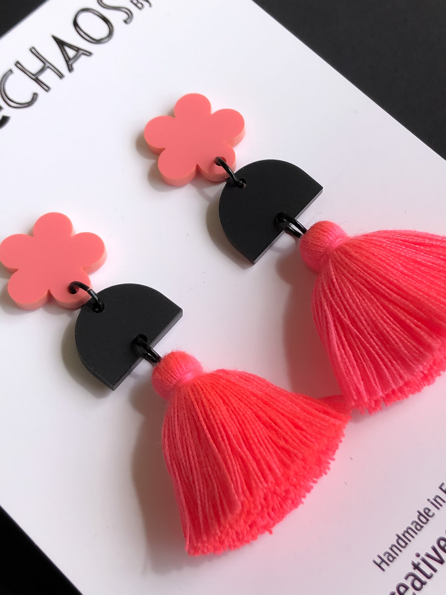 Tassel + Acrylic Statement Dangle