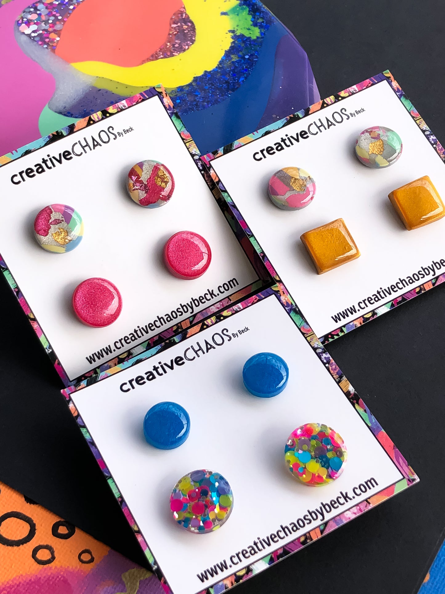 Chaos Stud Earring Pack (Mini Matte/Midi Gloss) 15